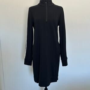 Athleta Crosstown Athletic Track Dress, Black Size Small